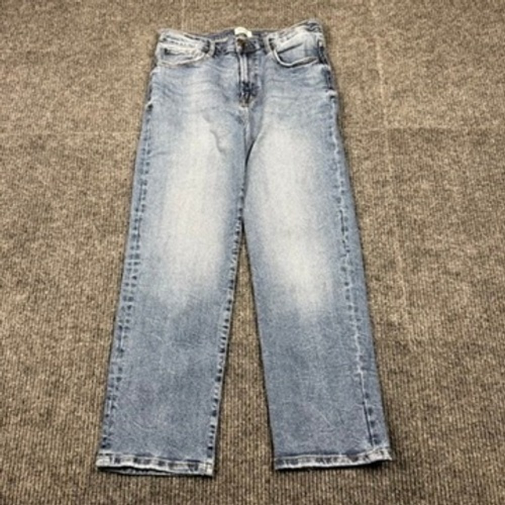 Kensie Jeans Vintage Luxe High Rise Straight Leg Light Wash Denim Size 12/31